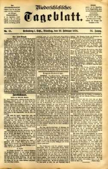 Niederschlesisches Tageblatt, no 44 (Grünberg i. Schl., Dienstag, den 22. Februar 1898)