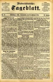 Niederschlesisches Tageblatt, no 48 (Grünberg i. Schl., Sonnabend, den 26. Februar 1898)