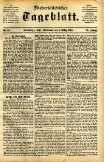 Niederschlesisches Tageblatt, no 51 (Grünberg i. Schl., Mittwoch, den 2. März 1898)