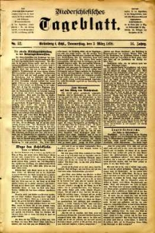 Niederschlesisches Tageblatt, no 52 (Grünberg i. Schl., Donnerstag, den 3. März 1898)