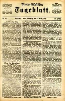Niederschlesisches Tageblatt, no 61 (Grünberg i. Schl., Sonntag, den 13. März 1898)