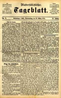 Niederschlesisches Tageblatt, no 76 (Grünberg i. Schl., Donnerstag, den 31. März 1898)