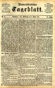 Niederschlesisches Tageblatt, no 81 (Grünberg i. Schl., Mittwoch, den 6. April 1898)