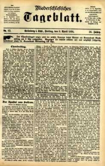 Niederschlesisches Tageblatt, no 83 (Grünberg i. Schl., Freitag, den 8. April 1898)