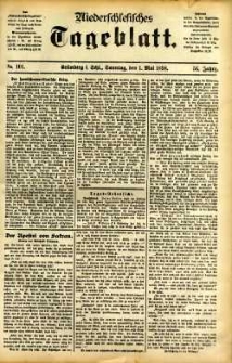 Niederschlesisches Tageblatt, no 101 (Grünberg i. Schl., Sonntag, den 1. Mai 1898)