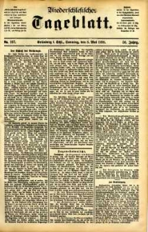 Niederschlesisches Tageblatt, no 107 (Gr&uuml;nberg i. Schl., Sonntag, den 8. Mai 1898)