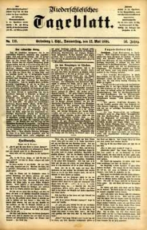 Niederschlesisches Tageblatt, no 110 (Grünberg i. Schl., Donnerstag, den 12. Mai 1898)