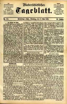 Niederschlesisches Tageblatt, no 114 (Grünberg i. Schl., Dienstag, den 17. Mai 1898)