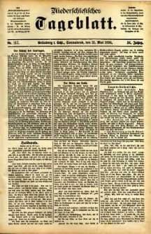 Niederschlesisches Tageblatt, no 117 (Gr&uuml;nberg i. Schl., Sonnabend, den 21. Mai 1898)