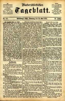 Niederschlesisches Tageblatt, no 118 (Gr&uuml;nberg i. Schl., Sonntag, den 22. Mai 1898)