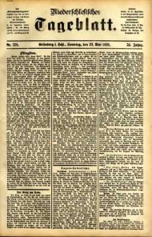 Niederschlesisches Tageblatt, no 124 (Gr&uuml;nberg i. Schl., Sonntag, den 29. Mai 1898)