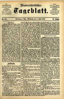 Niederschlesisches Tageblatt, no 125 (Grünberg i. Schl., Mittwoch, den 1. Juni 1898)
