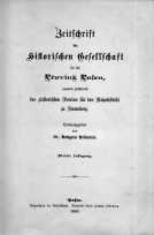 Zeitschrift der Historischen Gesellschaft f&uuml;r die Provinz Posen, zugleich Zeitschrift des Historischen Vereins f&uuml;r den Netzedistrikt zu Bromberg, Jg. 4 (1889)