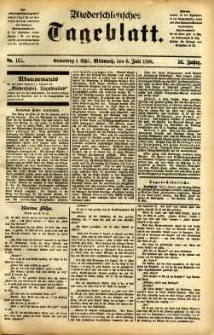 Niederschlesisches Tageblatt, no 155 (Grünberg i. Schl., Mittwoch, den 6. Juli 1898)