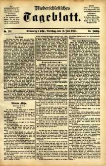 Niederschlesisches Tageblatt, no 160 (Gr&uuml;nberg i. Schl., Dienstag, den 12. Juli 1898)