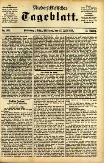 Niederschlesisches Tageblatt, no 161 (Gr&uuml;nberg i. Schl., Mittwoch, den 13. Juli 1898)