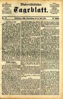 Niederschlesisches Tageblatt, no 162 (Gr&uuml;nberg i. Schl., Donnerstag, den 14. Juli 1898)