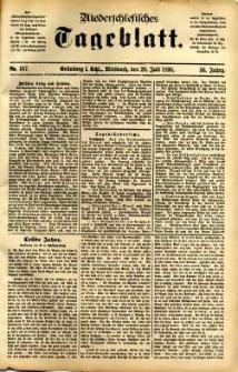 Niederschlesisches Tageblatt, no 167 (Grünberg i. Schl., Mittwoch, den 20. Juli 1898)