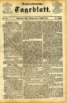 Niederschlesisches Tageblatt, no 181 (Grünberg i. Schl., Freitag, den 5. August 1898)