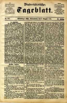 Niederschlesisches Tageblatt, no 182 (Gr&uuml;nberg i. Schl., Sonnabend, den 6. August 1898)