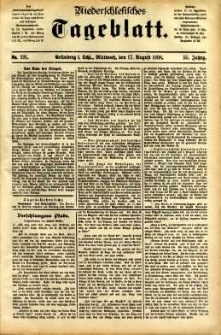 Niederschlesisches Tageblatt, no 191 (Gr&uuml;nberg i. Schl., Mittwoch, den 17. August 1898)