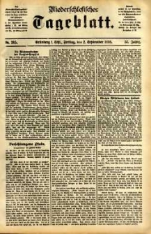 Niederschlesisches Tageblatt, no 205 (Grünberg i. Schl., Freitag, den 2. September 1898)