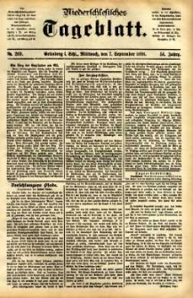 Niederschlesisches Tageblatt, no 209 (Grünberg i. Schl., Mittwoch, den 7. September 1898)
