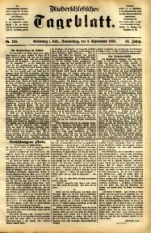Niederschlesisches Tageblatt, no 210 (Grünberg i. Schl., Donnerstag, den 8. September 1898)