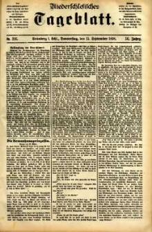 Niederschlesisches Tageblatt, no 216 (Grünberg i. Schl., Donnerstag, den 15. September 1898)