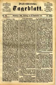 Niederschlesisches Tageblatt, no 218 (Gr&uuml;nberg i. Schl., Sonntag, den 19. September 1898)