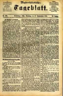 Niederschlesisches Tageblatt, no 226 (Grünberg i. Schl., Dienstag, den 27. September 1898)