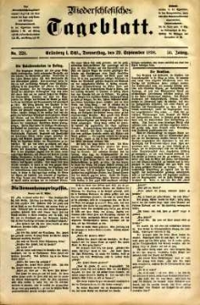 Niederschlesisches Tageblatt, no 228 (Gr&uuml;nberg i. Schl., Donnerstag, den 29. September 1898)