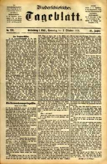 Niederschlesisches Tageblatt, no 231 (Gr&uuml;nberg i. Schl., Sonntag, den 2. Oktober 1898)