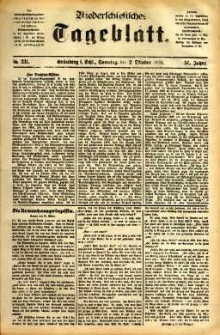 Niederschlesisches Tageblatt, no 231 (Grünberg i. Schl., Sonntag, den 2. Oktober 1898)
