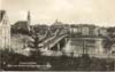 Krosno Odrzańskie / Crossen a.d. Oder; Blick vom Kirchhof auf Oderbrücke und Stadt