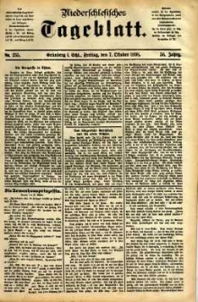 Niederschlesisches Tageblatt, no 235 (Grünberg i. Schl., Freitag, den 7. Oktober 1898)