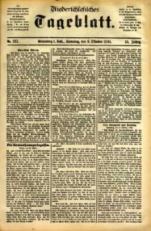 Niederschlesisches Tageblatt, no 237 (Gr&uuml;nberg i. Schl., Sonntag, den 9. Oktober 1898)