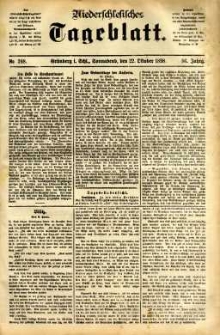 Niederschlesisches Tageblatt, no 248 (Gr&uuml;nberg i. Schl., Sonnabend, den 22. Oktober 1898)