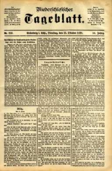 Niederschlesisches Tageblatt, no 250 (Gr&uuml;nberg i. Schl., Dienstag, den 25. Oktober 1898)