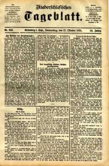 Niederschlesisches Tageblatt, no 252 (Gr&uuml;nberg i. Schl., Donnerstag, den 27. Oktober 1898)