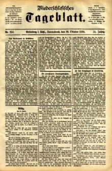 Niederschlesisches Tageblatt, no 254 (Gr&uuml;nberg i. Schl., Sonnabend, den 29. Oktober 1898)