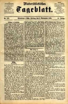 Niederschlesisches Tageblatt, no 259 (Grünberg i. Schl., Freitag, den 4. November 1898)