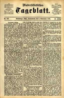 Niederschlesisches Tageblatt, no 260 (Gr&uuml;nberg i. Schl., Sonnabend, den 5. November 1898)