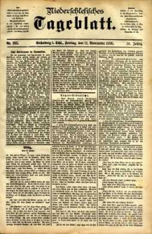 Niederschlesisches Tageblatt, no 265 (Gr&uuml;nberg i. Schl., Freitag, den 11. November 1898)