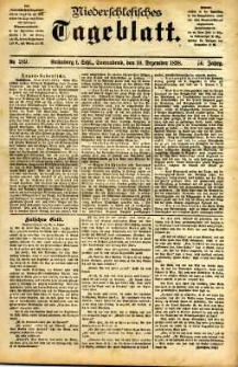 Niederschlesisches Tageblatt, no 289 (Gr&uuml;nberg i. Schl., Sonnabend, den 10. Dezember 1898)