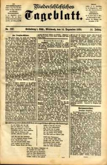 Niederschlesisches Tageblatt, no 292 (Grünberg i. Schl., Mittwoch, den 14. Dezember 1898)
