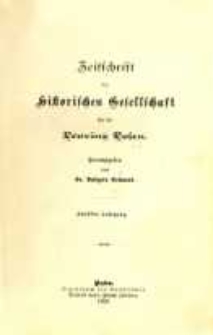 Zeitschrift der Historischen Gesellschaft f&uuml;r die Provinz Posen, Jg. 12 (1897)