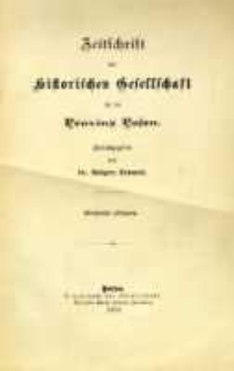 Zeitschrift der Historischen Gesellschaft f&uuml;r die Provinz Posen, Jg. 14 (1899)