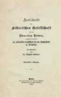 Zeitschrift der Historischen Gesellschaft für die Provinz Posen, zugleich Zeitschrift der Historischen Gesellschaft für den Netzedistrikt zu Bromberg, Jg. 15 (1900)