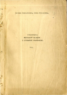 Bibliografia przekładów polskich z literatury francuskiej, T. 1